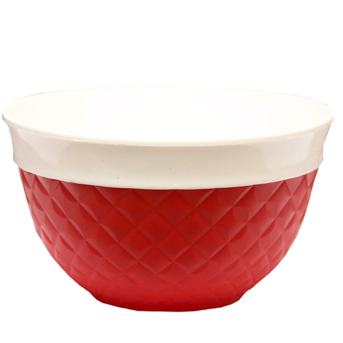 Jaypee Plus Plastic Hongkong Bowl Set of 6 with Spoon & Fork Red